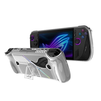 For ASUS ROG Ally X TPU Transparent Protective Case with Holder - Accessories by buy2fix | Online Shopping UK | buy2fix