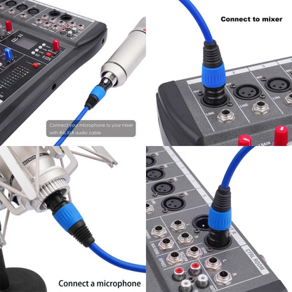 JC1015 XLR 3pin Male to Female Audio Cable, Length:1.8m(Blue) - Microphone Audio Cable & Connector by buy2fix | Online Shopping UK | buy2fix