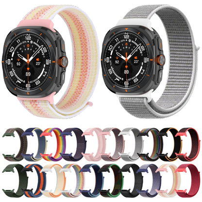 For Samsung Galaxy Watch Ultra 47mm Plastic Connector Nylon Loop Watch Band(Rainbow) - Watch Bands by buy2fix | Online Shopping UK | buy2fix