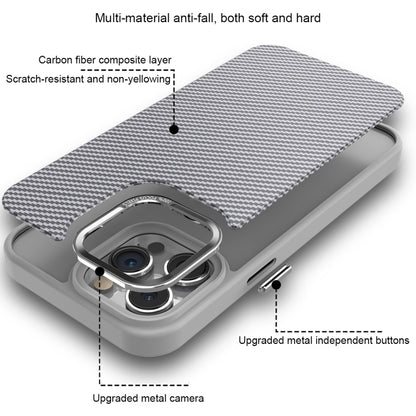 For iPhone 14 Plus Carbon Fiber Texture MagSafe Magnetic Shockproof Phone Case(Blue) - iPhone 14 Plus Cases by buy2fix | Online Shopping UK | buy2fix