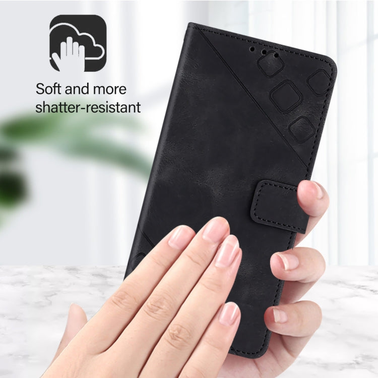 For Redmi K70 Ultra 5G Global Skin-feel Embossed Leather Phone Case(Black) - Xiaomi Cases by buy2fix | Online Shopping UK | buy2fix