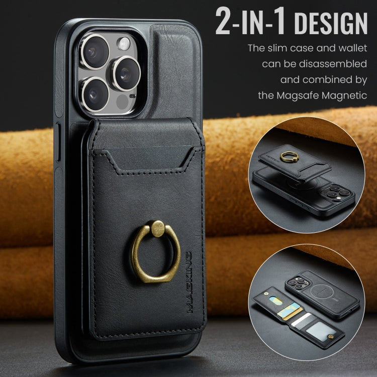 For iPhone 12 Pro Max DG.MING K1 MagSafe Detachable Wallet RFID Back Cover Phone Case(Black) - iPhone 12 Pro Max Cases by DG.MING | Online Shopping UK | buy2fix