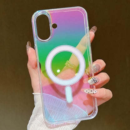 For iPhone 16 Plus Gradient Color MagSafe Airbag Full Coverage Phone Case(Rainbow) - iPhone 16 Plus Cases by buy2fix | Online Shopping UK | buy2fix