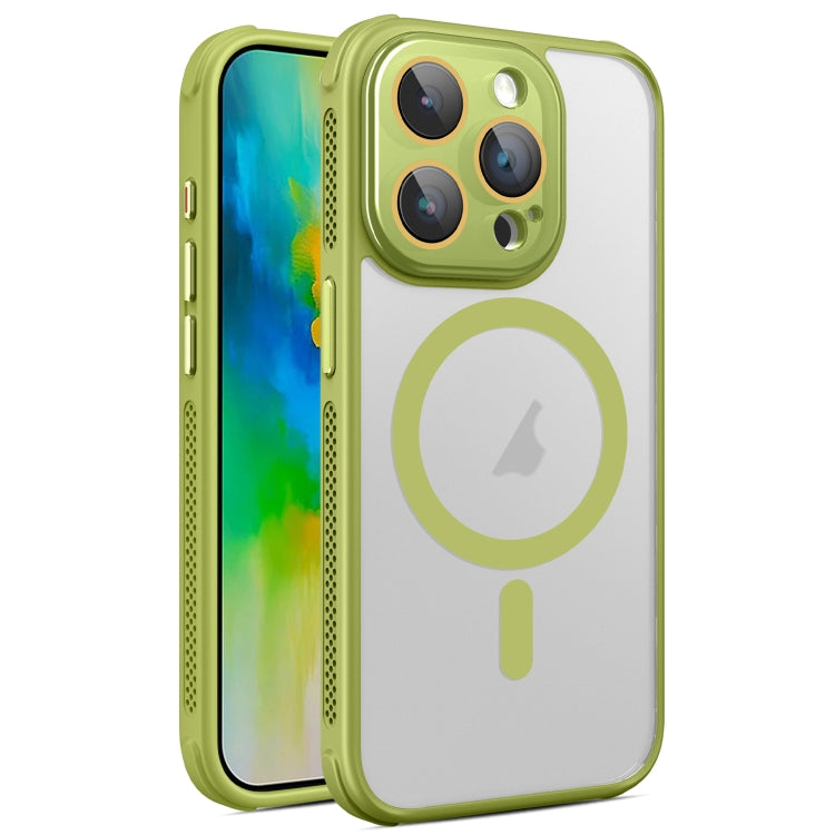 For iPhone 16 Pro Side Cooling Skin Feel Frosted MagSafe Magnetic Phone Case(Green) - iPhone 16 Pro Cases by buy2fix | Online Shopping UK | buy2fix