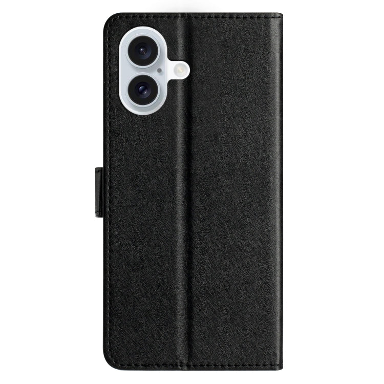 For iPhone 16 Silk Texture Horizontal Flip Leather Phone Case(Black) - iPhone 16 Cases by buy2fix | Online Shopping UK | buy2fix