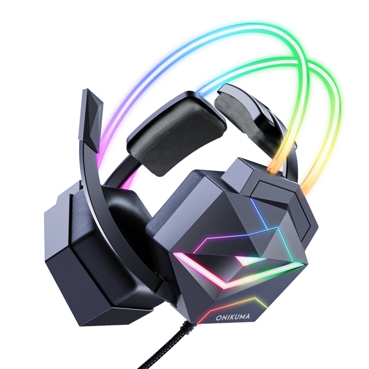 ONIKUMA X20 RGB Colorful Head-mounted Wired Gaming Earphone, Length: 1.8m - Multimedia Headset by ONIKUMA | Online Shopping UK | buy2fix