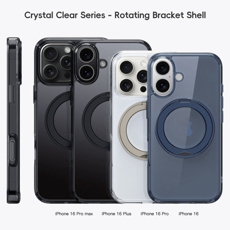 For iPhone 16 Pro Crystal Clear MagSafe Magnetic Holder Phone Case(Transparent) - iPhone 16 Pro Cases by buy2fix | Online Shopping UK | buy2fix