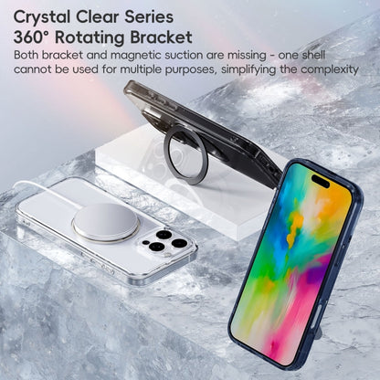 For iPhone 16 Pro Crystal Clear MagSafe Magnetic Holder Phone Case(Transparent) - iPhone 16 Pro Cases by buy2fix | Online Shopping UK | buy2fix