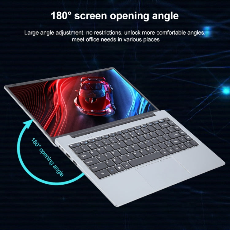 14 inch Windows 11 Laptop, 16GB+512GB, Gen 4th Intel Core i5 CPU, 180 Degree Rotation Axis(Silver) - Others by buy2fix | Online Shopping UK | buy2fix