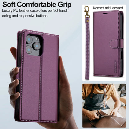 For iPhone 16 Pro Max LC.IMEEKE L2 Series Detachable Magsafe PU Phone Case with Lanyard(Purple) - iPhone 16 Pro Max Cases by LC.IMEEKE | Online Shopping UK | buy2fix