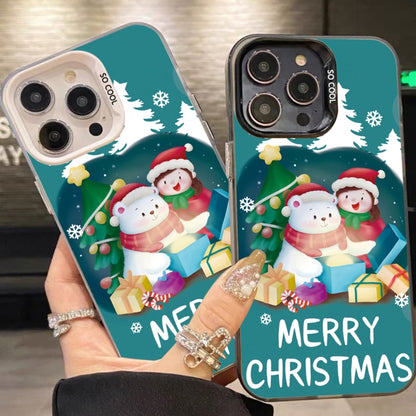 For iPhone 16 Pro Max Christmas Series PC Full Coverage Pattern Phone Case(CK033 Black) - iPhone 16 Pro Max Cases by buy2fix | Online Shopping UK | buy2fix