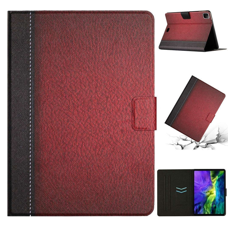 For iPad Pro 11 2024 Stitching Solid Color Flip Leather Smart Tablet Case(Red) - iPad Pro 11 2024 Cases by buy2fix | Online Shopping UK | buy2fix