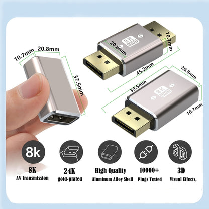 8K Ultra DP Female to Female Adapter -  by buy2fix | Online Shopping UK | buy2fix