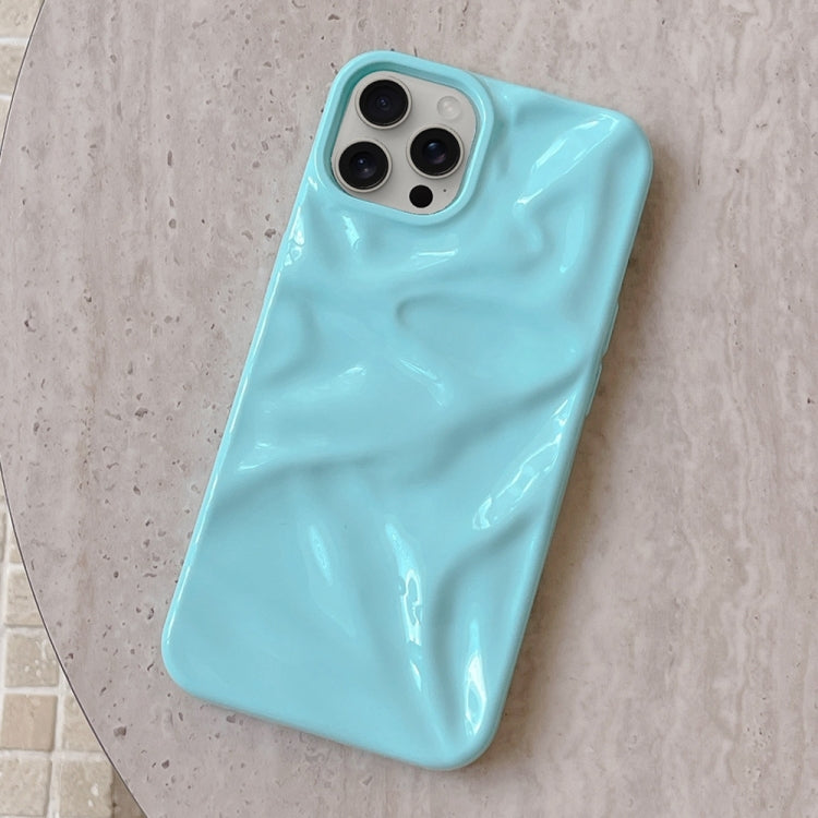 For iPhone 16 Water Ripple Electroplating Paint TPU Phone Case(Sky Blue) - iPhone 16 Cases by buy2fix | Online Shopping UK | buy2fix