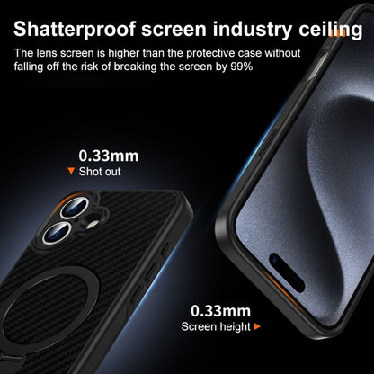 For iPhone 15 Pro Max Carbon Fiber MagSafe 360 Degree Rotating Holder Phone Case(Black) - iPhone 15 Pro Max Cases by buy2fix | Online Shopping UK | buy2fix