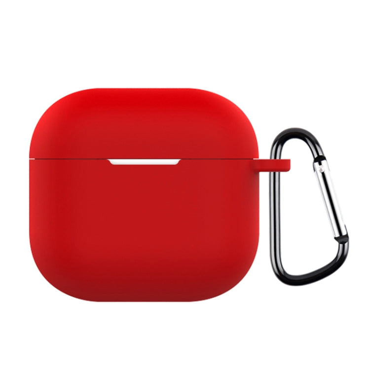 For AirPods 4 Silicone Earphone Protective Case with Hook(Red) - For AirPods 4 by buy2fix | Online Shopping UK | buy2fix