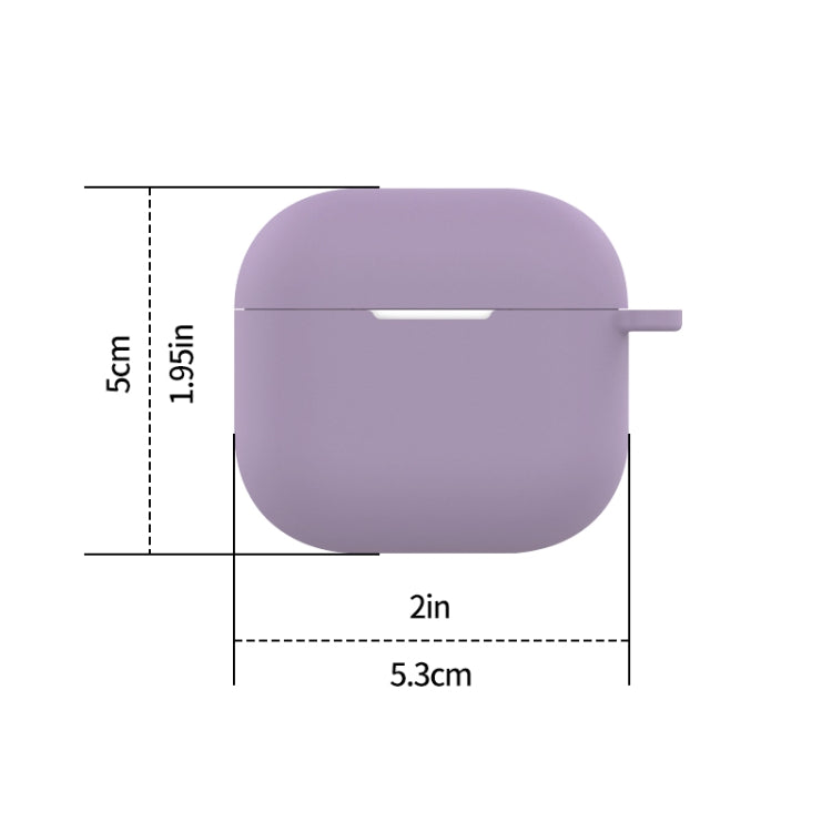 For AirPods 4 Silicone Earphone Protective Case with Hook(Lavender) - For AirPods 4 by buy2fix | Online Shopping UK | buy2fix