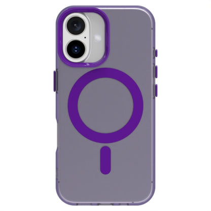 For iPhone 16 Candy Magsafe PC Hybrid TPU Phone Case(Purple) - iPhone 16 Cases by buy2fix | Online Shopping UK | buy2fix