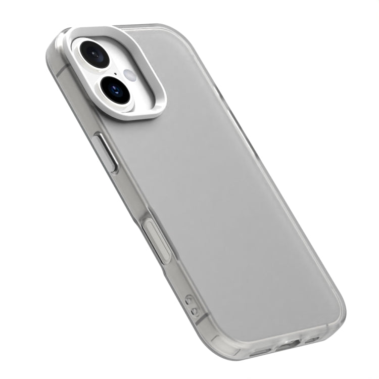 For iPhone 16 Plus Candy PC Hybrid TPU Shockproof Phone Case(White) - iPhone 16 Plus Cases by buy2fix | Online Shopping UK | buy2fix