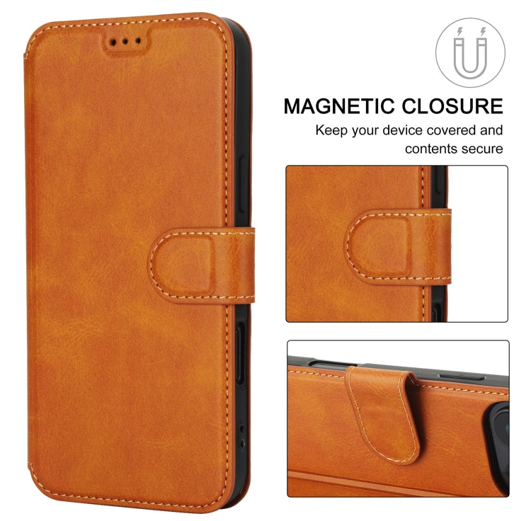 For iPhone 16 Pro Max Shockproof PU + TPU Leather Phone Case(Light Brown) - iPhone 16 Pro Max Cases by buy2fix | Online Shopping UK | buy2fix