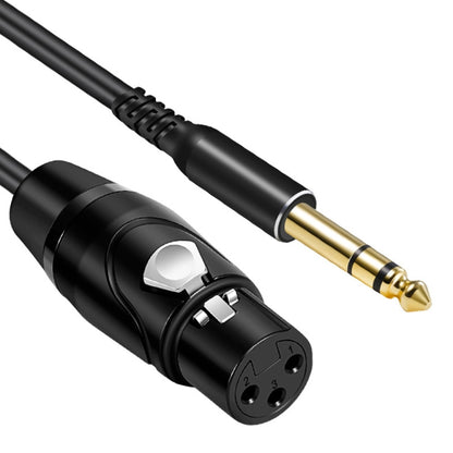 6.35mm to XRL Canon Female Dual Channel Microphone Audio Cable, Length:5m(Black) - Microphone Audio Cable & Connector by buy2fix | Online Shopping UK | buy2fix