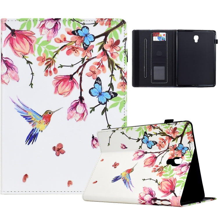 For Samsung Galaxy Tab A 10.5 Painted Pattern Leather Tablet Case(Flowers Bird) - Tab A 10.5 by buy2fix | Online Shopping UK | buy2fix