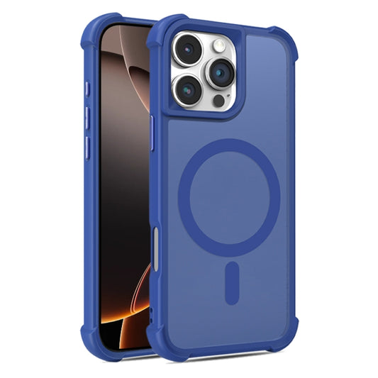 For iPhone 16 Pro Max Skin Feel MagSafe Phone Case(Blue) - iPhone 16 Pro Max Cases by buy2fix | Online Shopping UK | buy2fix