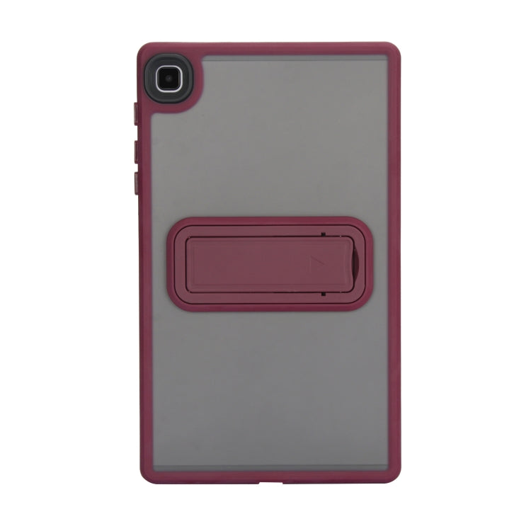 For Samsung Galaxy Tab A9 Skin Feel Holder PC Hybrid TPU Tablet Case(Wine Red) - Galaxy Tab A9 by buy2fix | Online Shopping UK | buy2fix