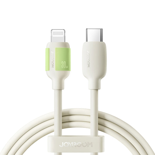 JOYROOM S-A53 Fluorescent Series 30W Type-C to 8 Pin Fast Charging Data Cable, Length:2m(Beige) - 2 in 1 Cable by JOYROOM | Online Shopping UK | buy2fix