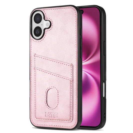 For iPhone 16 AZNS K1 Series Card Slot Business Phone Case(Pink) - iPhone 16 Cases by AZNS | Online Shopping UK | buy2fix