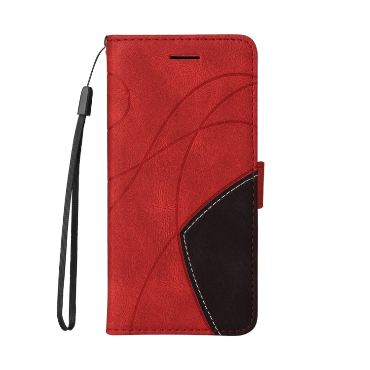 For Samsung Galaxy S25 / S24 5G Dual-color Splicing Flip Leather Phone Case(Red) - Galaxy S25 5G Cases by buy2fix | Online Shopping UK | buy2fix