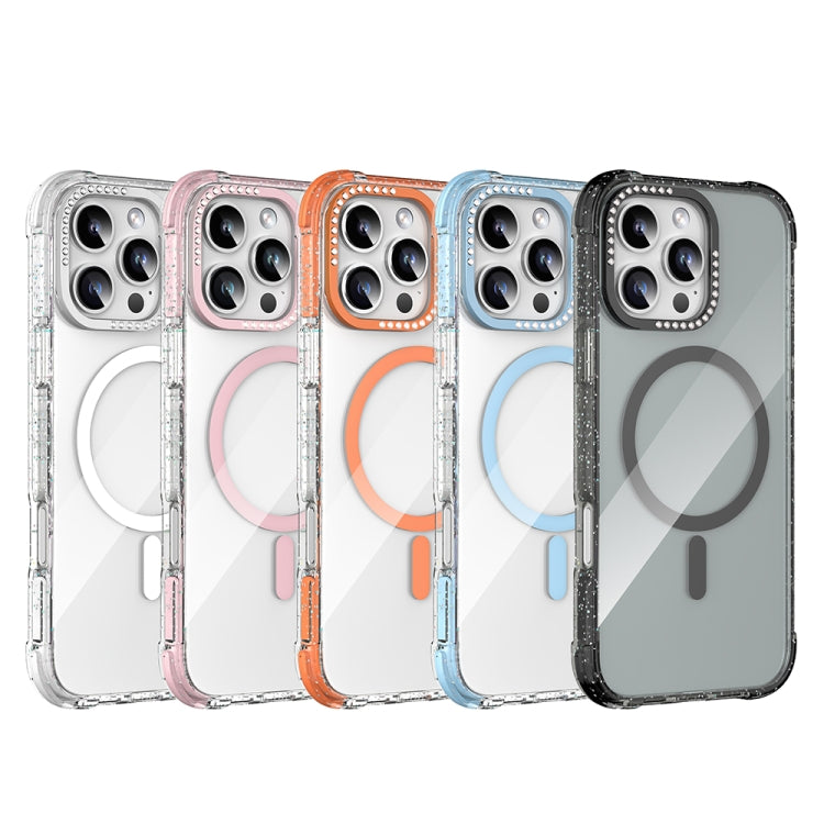 For iPhone 16 Pro Mutural Blink Series Glitter Edge MagSafe Magnetic Phone Case(White) - iPhone 16 Pro Cases by Mutural | Online Shopping UK | buy2fix