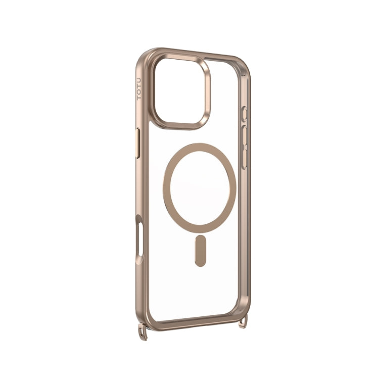 For iPhone 16 Pro Max TOTU PC-27 MagSafe Magnetic Hidden Metal Buckle Phone Case(Gold) - iPhone 16 Pro Max Cases by TOTUDESIGN | Online Shopping UK | buy2fix