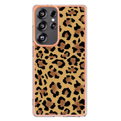 For Samsung Galaxy S25 Ultra 5G Electroplating Marble Dual-side IMD Phone Case(Leopard Print) - Galaxy S25 Ultra 5G Cases by buy2fix | Online Shopping UK | buy2fix