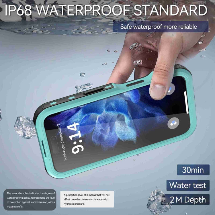 For iPhone 16 Plus RedPepper IP68 Waterproof Triple-proof MagSafe Phone Case(Black Blue) - iPhone 16 Plus Cases by RedPepper | Online Shopping UK | buy2fix