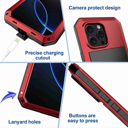 For iPhone 16 Pro Max RedPepper Triple-proof Metal Phone Case(Red) - iPhone 16 Pro Max Cases by RedPepper | Online Shopping UK | buy2fix