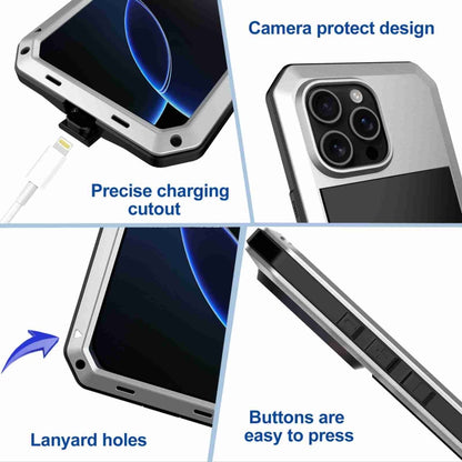 For iPhone 16 Pro RedPepper Triple-proof Metal Phone Case(Silver) - iPhone 16 Pro Cases by RedPepper | Online Shopping UK | buy2fix