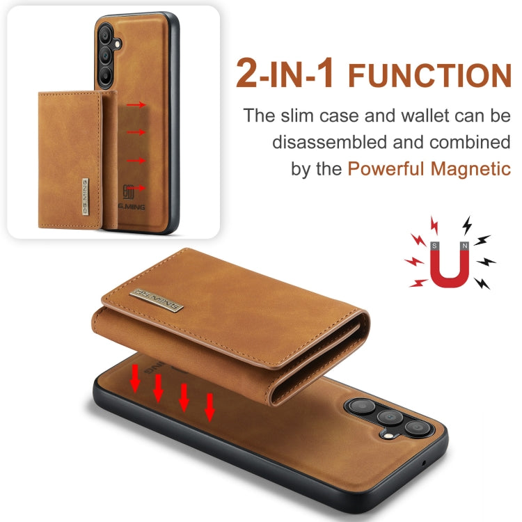 For Samsung Galaxy A16 5G DG.MING M1 Series 3-Fold Multi Card Wallet + Magnetic Phone Case(Brown) - Galaxy Phone Cases by DG.MING | Online Shopping UK | buy2fix