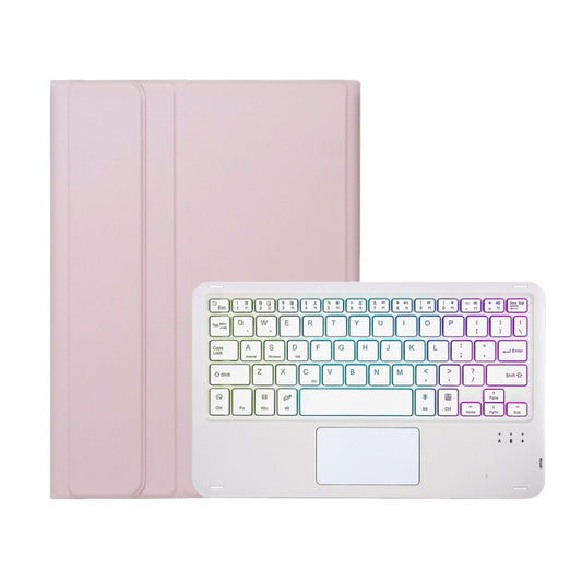 For Xiaomi Pad 7 / 7 Pro 11.2 inch A0N13-AS Ultra-thin Detachable Backlight Bluetooth Keyboard Leather Tablet Case with Touchpad(Pink White) - Others Keyboard by buy2fix | Online Shopping UK | buy2fix