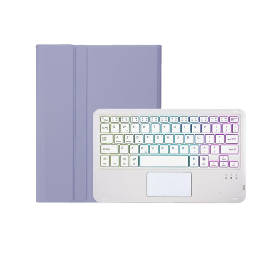 For Xiaomi Pad 7 / 7 Pro 11.2 inch A0N13-AS Ultra-thin Detachable Backlight Bluetooth Keyboard Leather Tablet Case with Touchpad(Lavender White) - Others Keyboard by buy2fix | Online Shopping UK | buy2fix