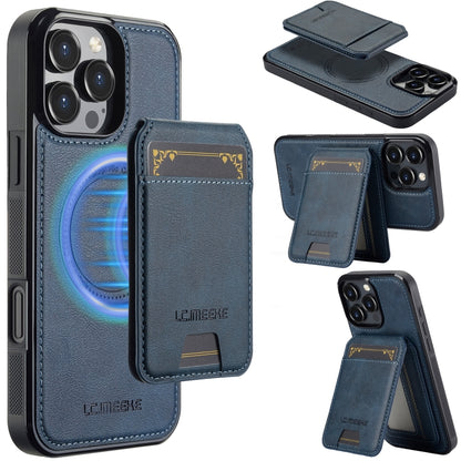 For iPhone 16 Pro Max LC.IMEEKE L3 Series Detachable RFID Card Bag Magsafe Phone Case(Blue) - iPhone 16 Pro Max Cases by LC.IMEEKE | Online Shopping UK | buy2fix