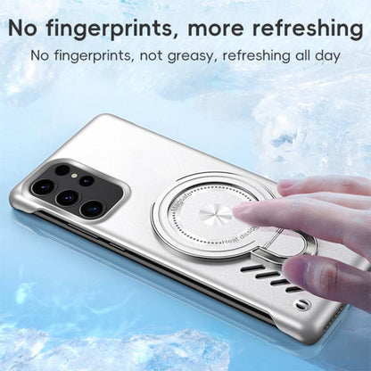 For Samsung Galaxy S25 Ultra 5G Ice Sense Series Graphene Cooling MagSafe Holder Phone Case(Silver) - Galaxy S25 Ultra 5G Cases by buy2fix | Online Shopping UK | buy2fix