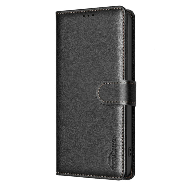 For OnePlus 13 Litchi Texture RFID Anti-theft Leather Phone Case(Black) - OnePlus Cases by buy2fix | Online Shopping UK | buy2fix