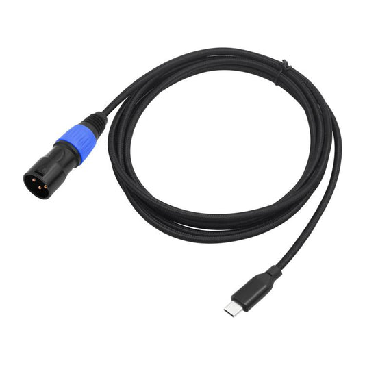 TY015 Type-C Male to XLR Male Stereo Output Audio Cable, Length:2m(Black Blue) - Microphone Audio Cable & Connector by buy2fix | Online Shopping UK | buy2fix