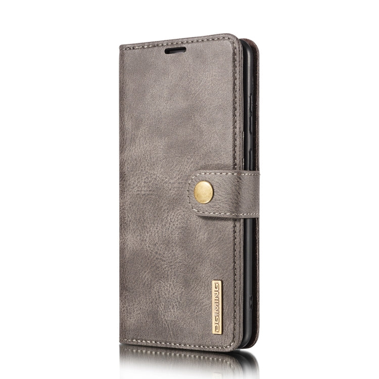 For Samsung Galaxy S20 FE DG.MING Crazy Horse Texture Flip Detachable Magnetic Leather Case with Holder & Card Slots & Wallet(Grey) - Galaxy S20 FE Cases by DG.MING | Online Shopping UK | buy2fix