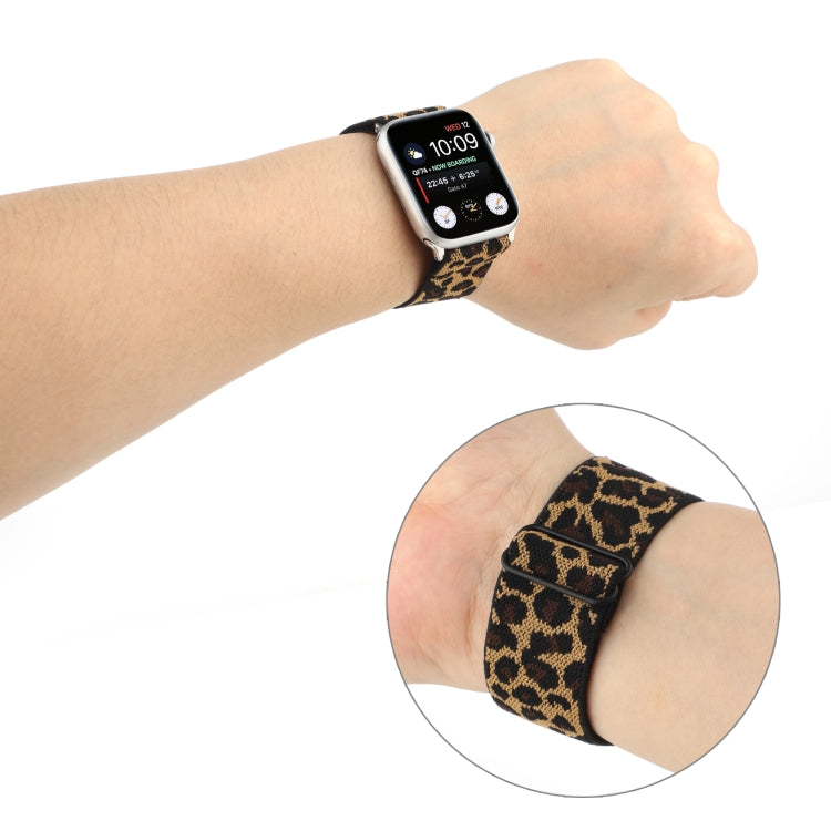 Ethnic Style Buckle Watch Band For Apple Watch Ultra 49mm&Watch Ultra 2 49mm / Series 9&8&7 45mm / SE 3&SE 2&6&SE&5&4 44mm / 3&2&1 42mm(Brown Leopard) - Watch Bands by buy2fix | Online Shopping UK | buy2fix