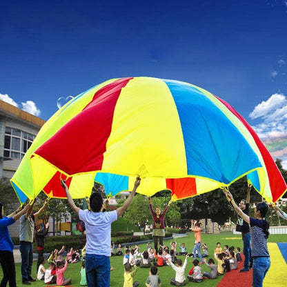 3.6m Children Outdoor Game Exercise Sport Toys Rainbow Umbrella Parachute Play Fun Toy with 8 Handle Straps for Families / Kindergartens / Amusement Parks - Toy Sports by buy2fix | Online Shopping UK | buy2fix