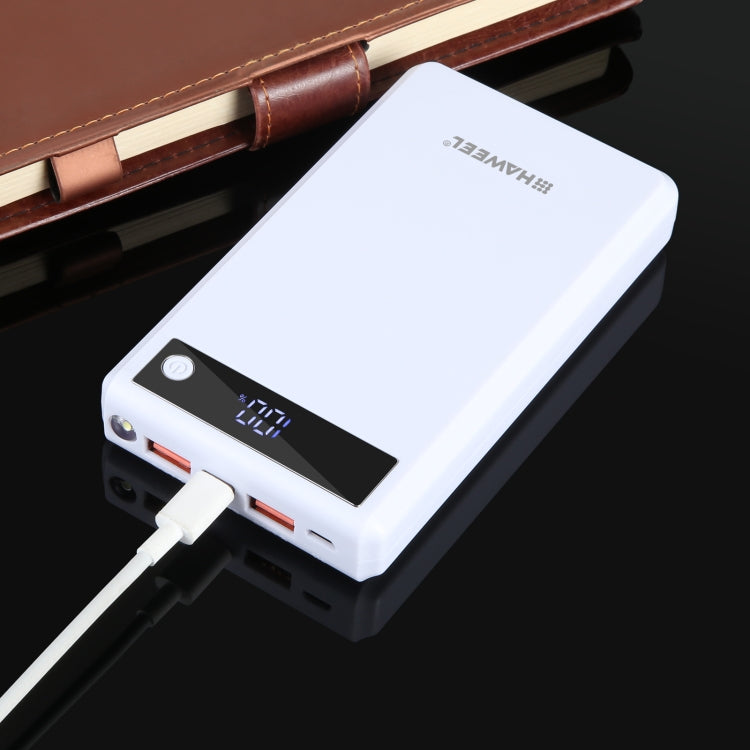 HAWEEL DIY 6 x 18650 Battery 24W Fast Charge Power Bank Box Case with Display, Not Include Battery (White) - Power Bank Box by HAWEEL | Online Shopping UK | buy2fix