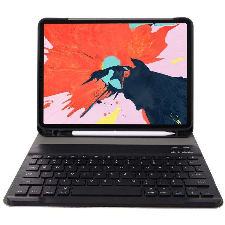 A11B Bluetooth 3.0 Ultra-thin ABS Detachable Bluetooth Keyboard Leather Tablet Case for iPad Pro 11 inch （2018）, with Pen Slot & Holder (Black) - For iPad Pro by buy2fix | Online Shopping UK | buy2fix
