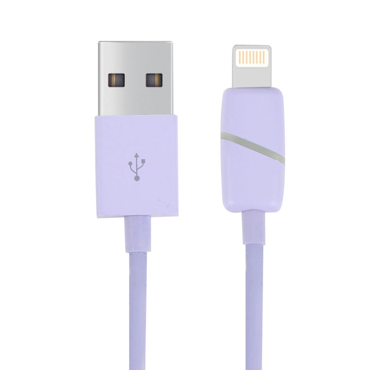 1m Circular Bobbin Gift Box Style 8 Pin to USB Data Sync Cable with Indicator for iPhone, iPad(Purple) - Normal Style Cable by buy2fix | Online Shopping UK | buy2fix